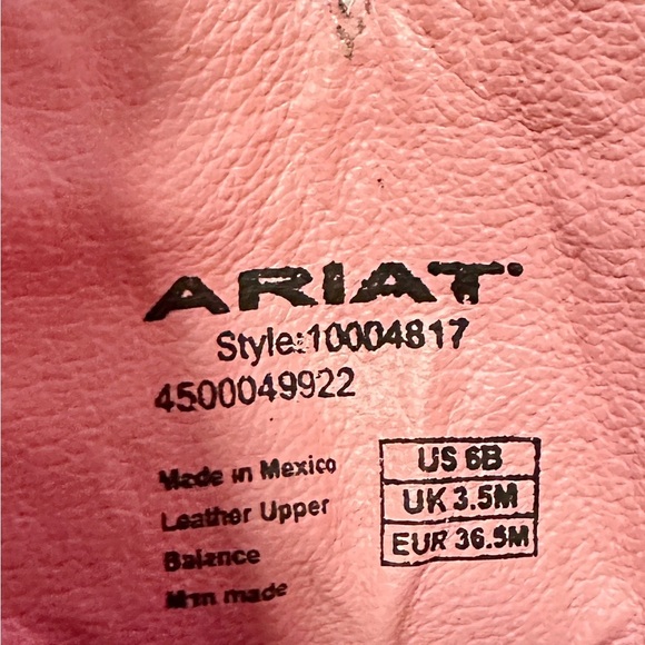 🌠Ariat Cowboy Boots | EUC | leather upper | brown w/pink inside | Women’s 6B - Picture 5 of 6